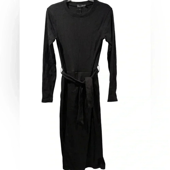 Pretty Little Thing Ribbed Midi Wrap Dress NWT - Picture 1 of 3